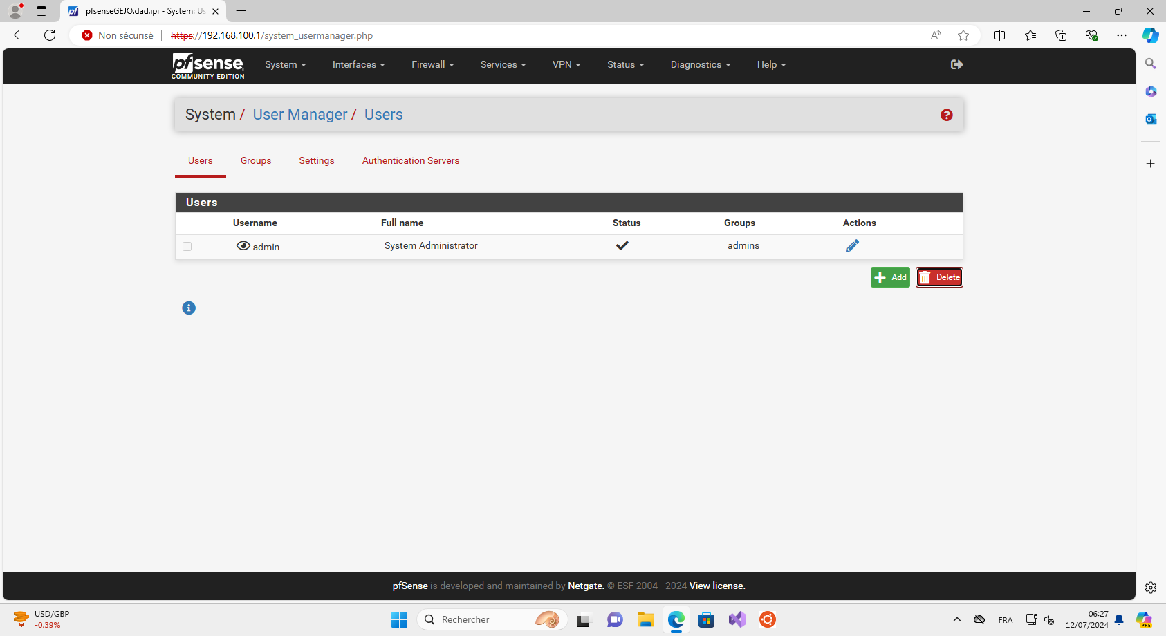 Create new user